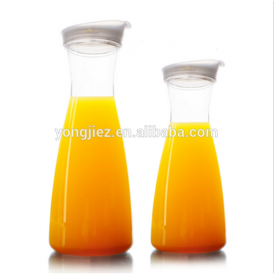 Clear Body Juice Jar Carafe with Flip-open Lid